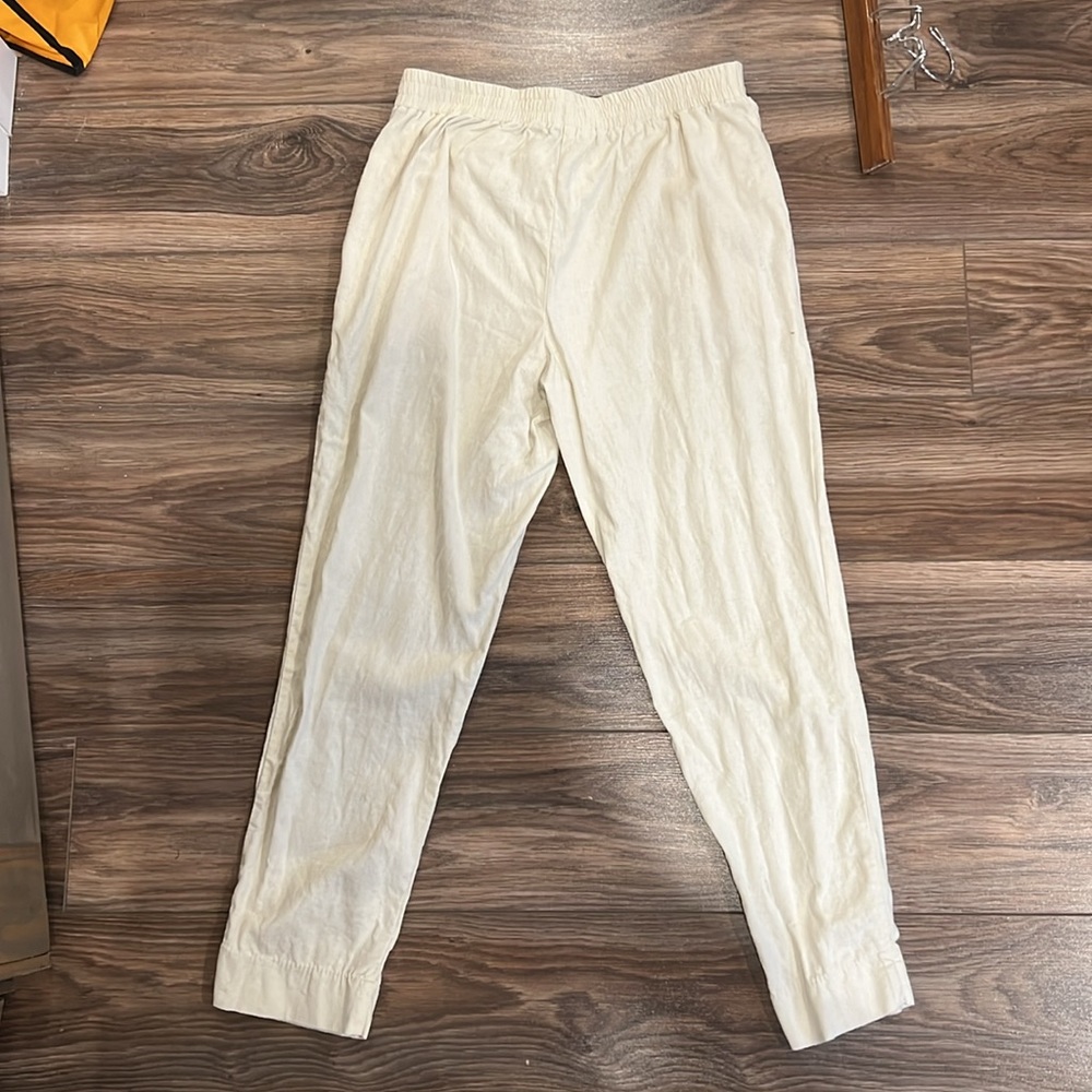 Beige Linen Pants - Picture 2 of 3